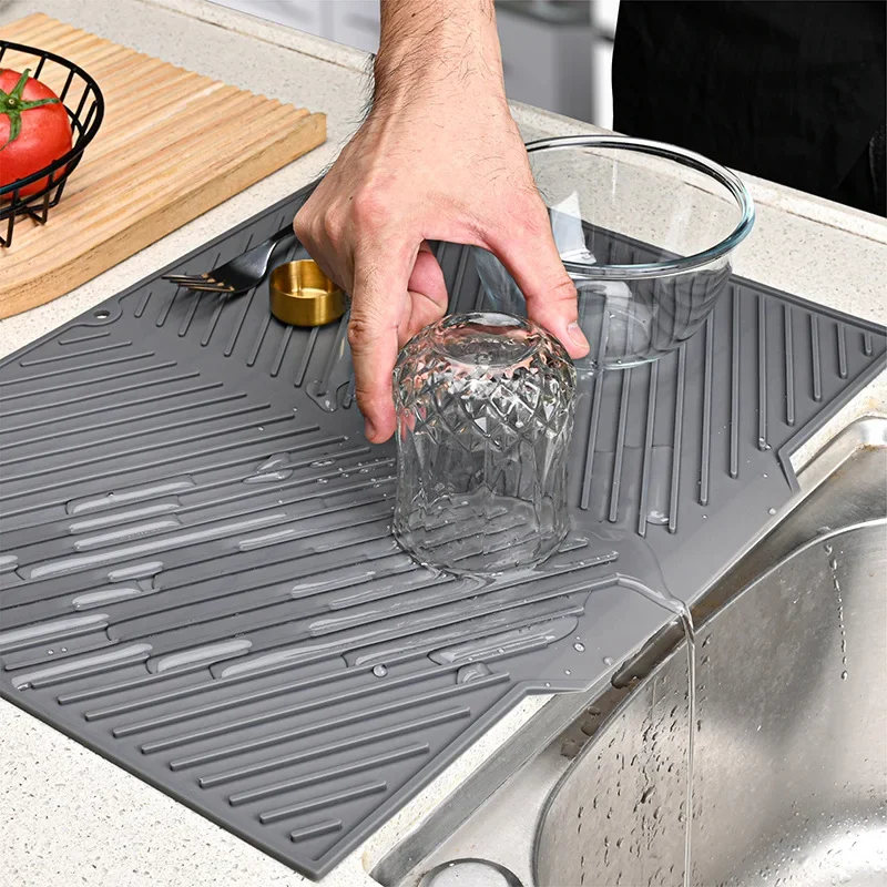 Silicone Tap Washer - Abtropfmatte aus Silikon für Geschirr, Abtropfmatte