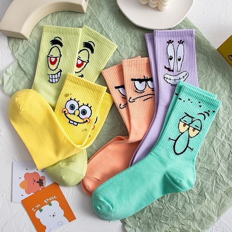 Pipe Bending Spring - Sommer SpongeBob Schwammkopf Baumwollsocken für Damen,