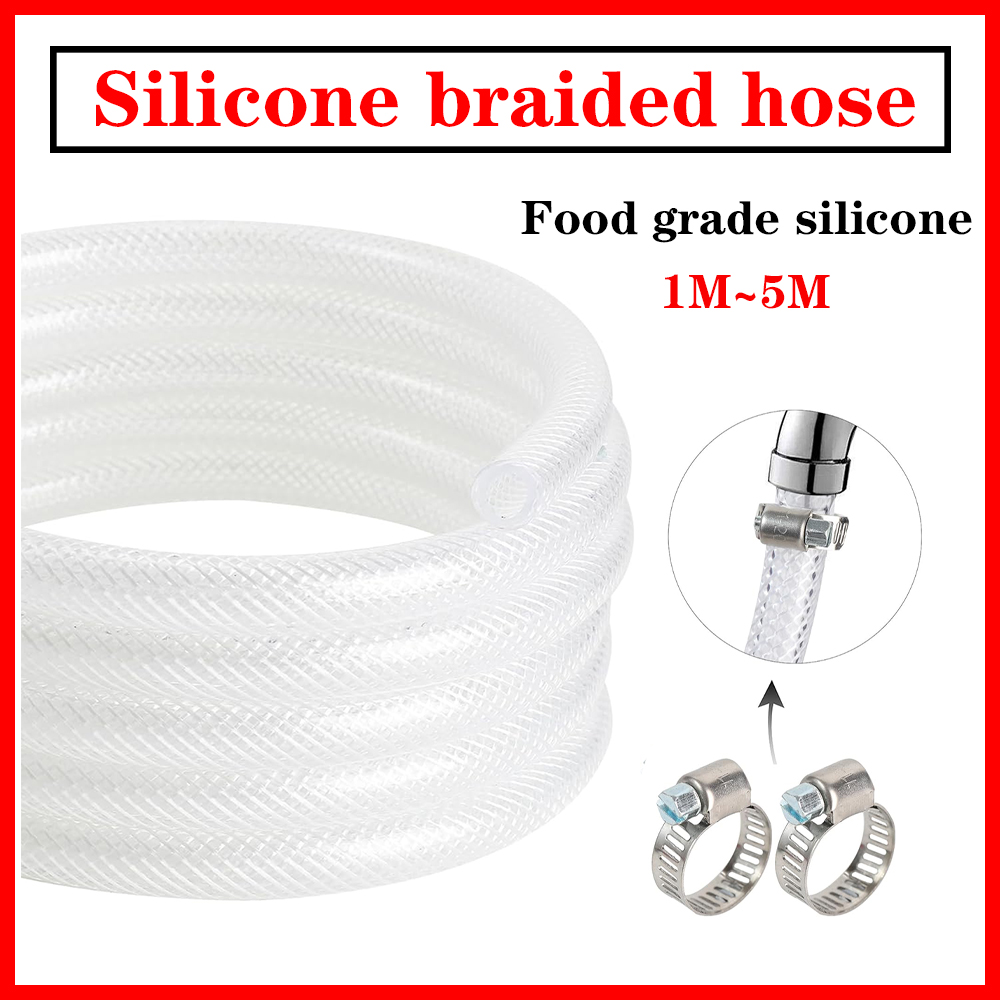 Flexible Hose Braided - Hochdruckgeflochtener, durchsichtiger PVC-Vinylschlauch, flexibler Vinylschlauch, robuster,