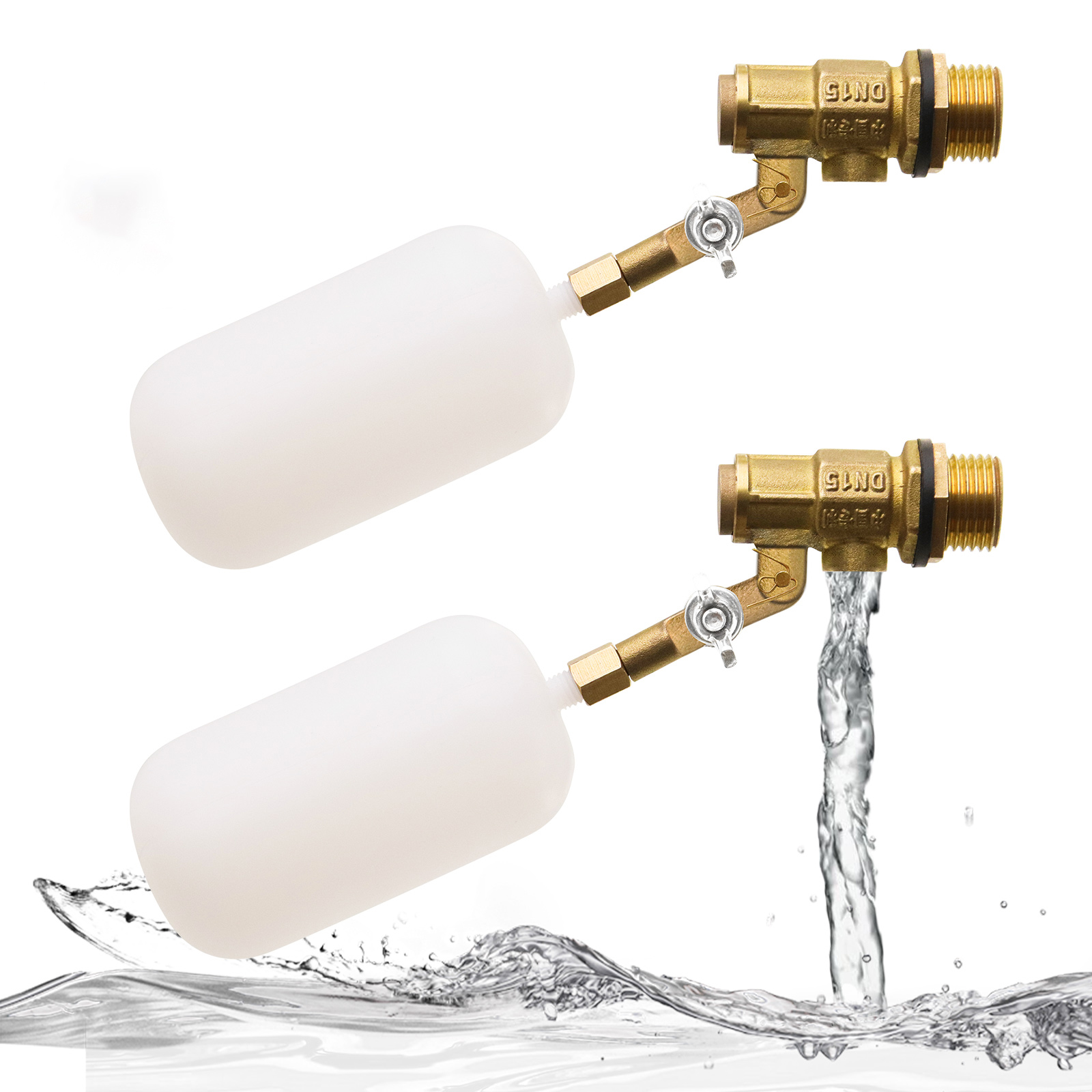 Float Ball Valve - 1/2 Zoll Kupfer-Kalb-Schwimmerkugel, Wasserschwimmerventil für Teich-Schwimmerventil,