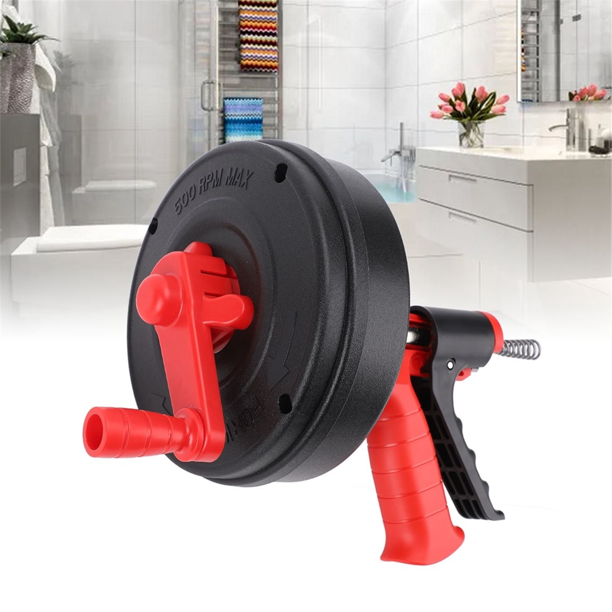 Drain Snake Flexible - DT57 NEUESTES MODELL 7,5-Meter Feder-Abflussreiniger aus