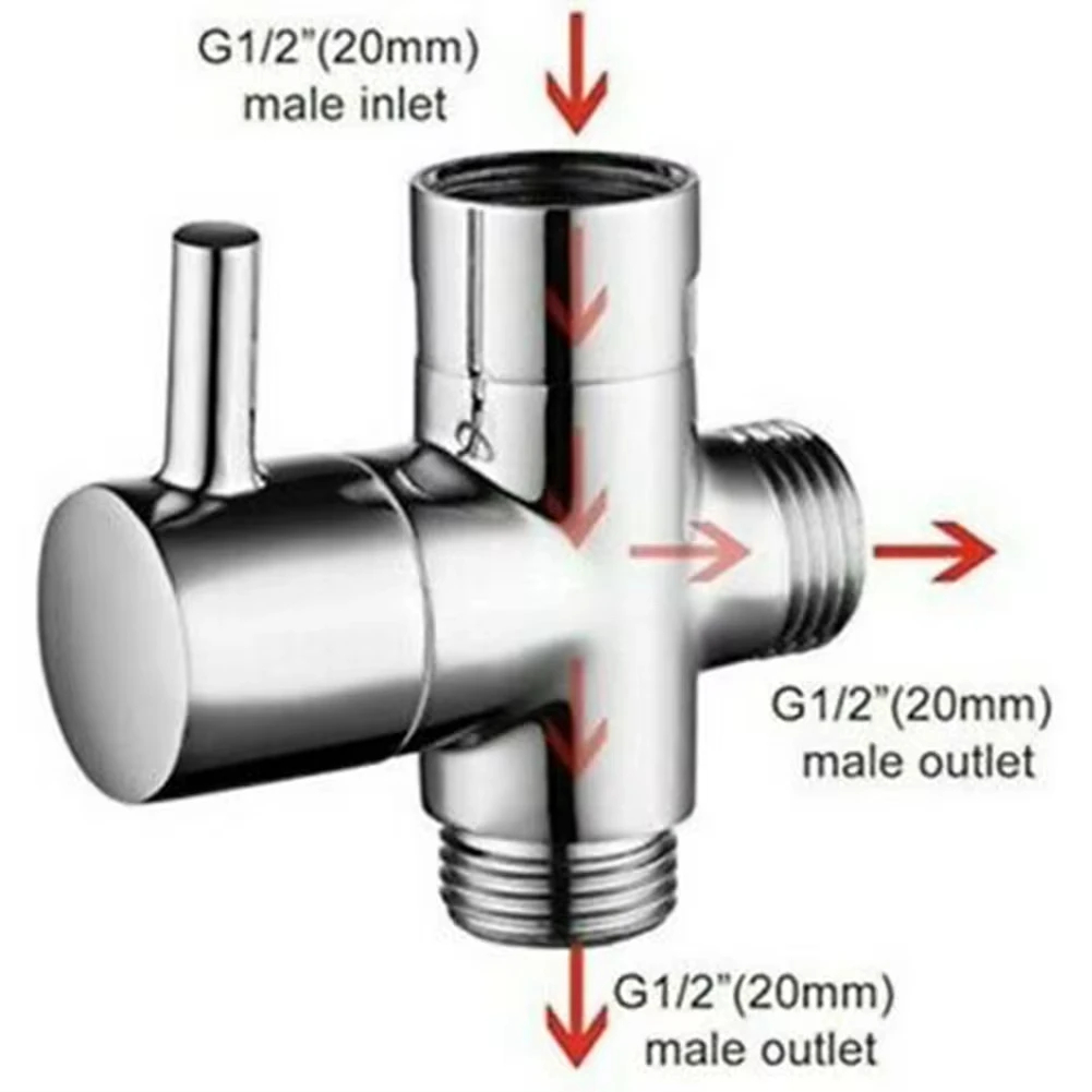 Shower Valve Cartridge - G1/2in 3-Wege-Umstellventil T-Adapter Konverter für Dusche