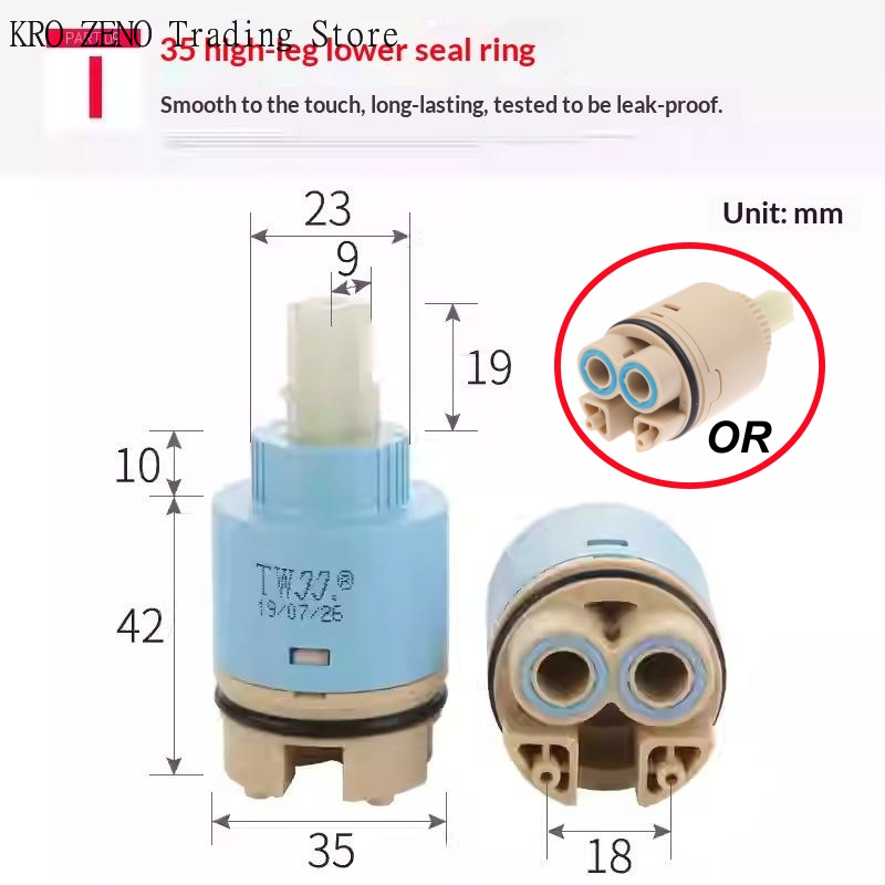 Basin Mixer Cartridge - 1 Stück Kunststoff-Keramikkartuschen, Keramikscheibenkartuschen, Mischerhahn-Thermostatkartuschen, Hahnscheibenventil
