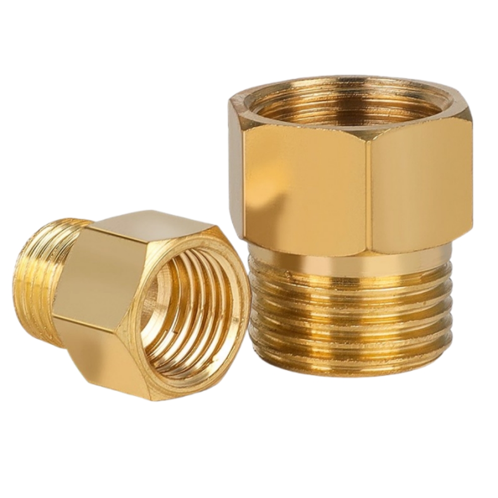 Compression Fitting Brass - Für Manometer-Umrüstverbindung, Messingrohr-Schnellverbinder-Adapter, M14 x 1,5,
