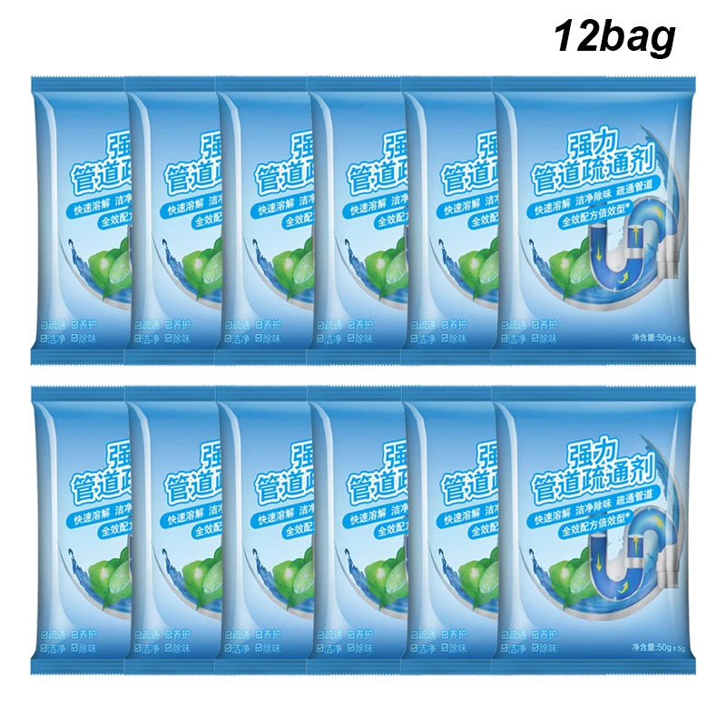 Pipe Freeze Spray - 12 Beutel Haushaltsablaufreiniger Deodorant Küche Toilette