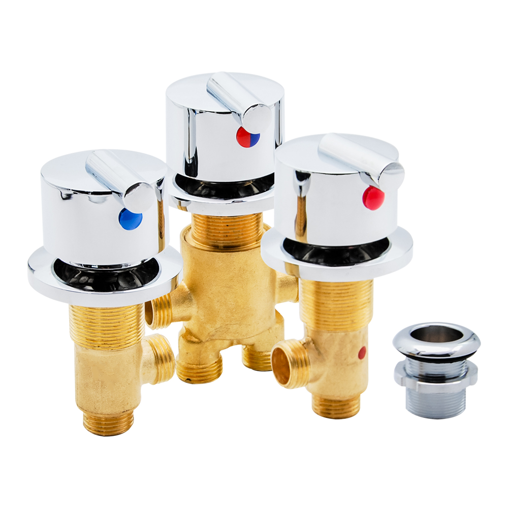 Basin Mixer Cartridge - Bronzeverchromte Keramikkartusche, Kalt- und Warmmischer, 2-Wege-Badewanne,
