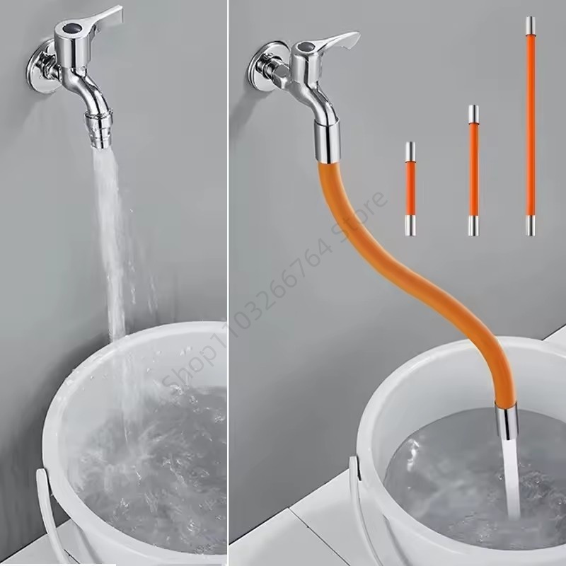 Flexible Hose Braided - 360 ° Drehbarer Universeller Küchenarmatur-Verlängerungsadapter, Einstellbarer