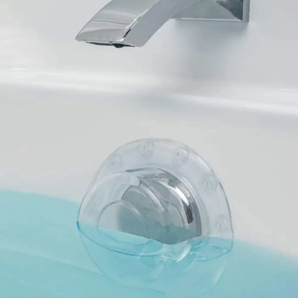 Drain Pipe Clip - PVC-Badewannenüberlauf-Abflussabdeckung, Anti-Überlauf-Badewannen-Tablett-Stopper, zusätzliches Zoll-Wasser für Badewannenwärmer,