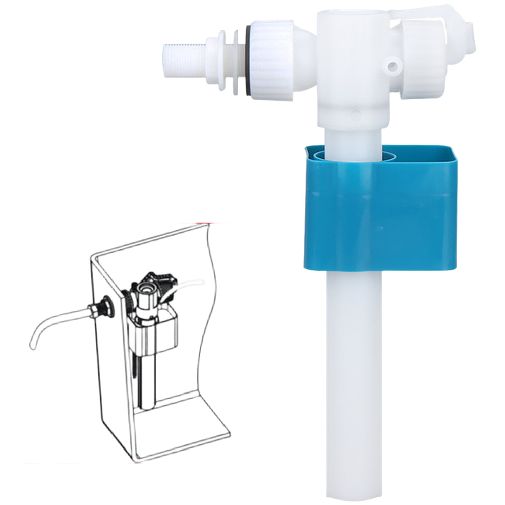 Toilet Fill Valve - ABS-Toiletten-Seitenfüllventil mit 3/8 Zoll Messinggewindeanschluss für
