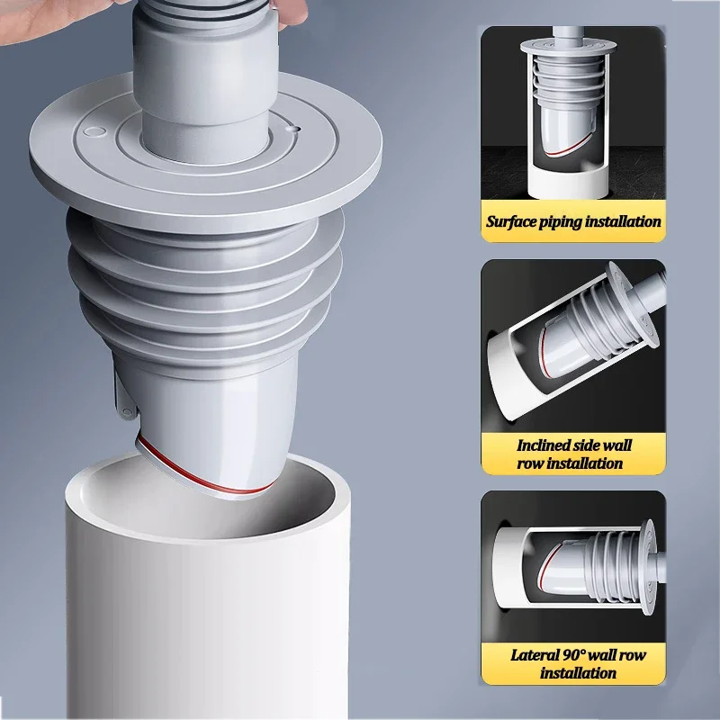 Drain Pipe Clip - Silikon Badezimmer Kanalisation Dichtung Ring Küche