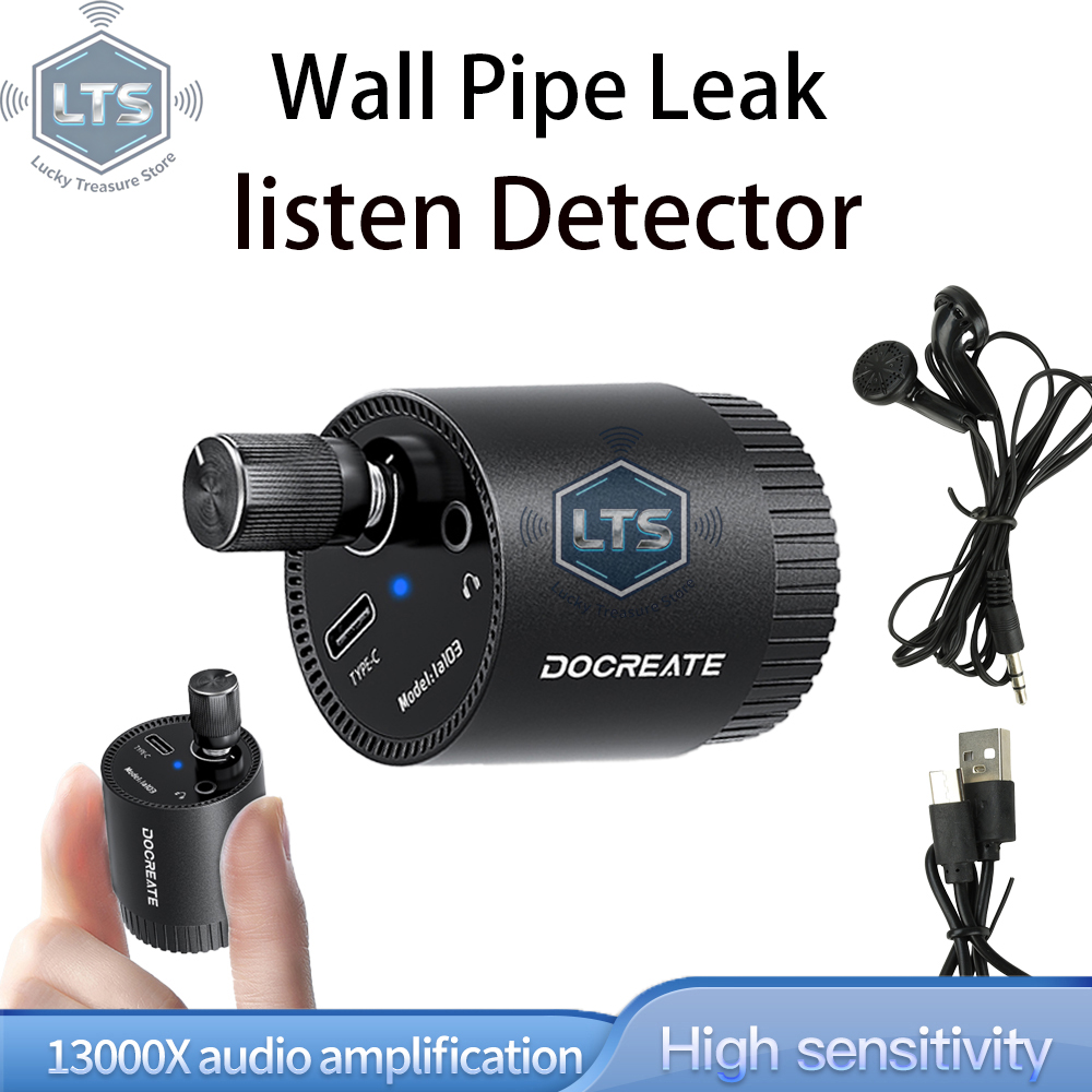 Pipe Freeze Spray - Typ-C-Leckdetektor, tragbarer Schallverstärker, Wasserrohr-Fußbodenheizungskollektor zur Leckdetektion
