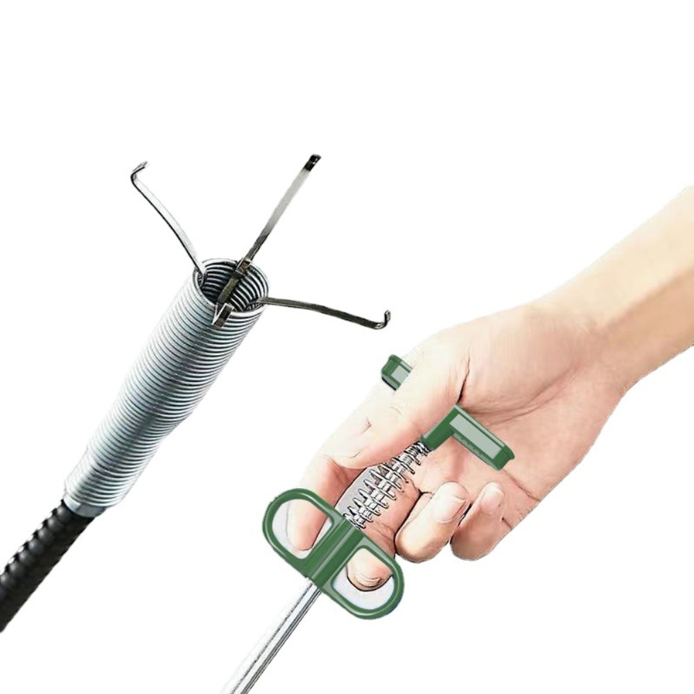 Drain Snake Flexible - Grüner Abflussreiniger mit Greifzange für Haare