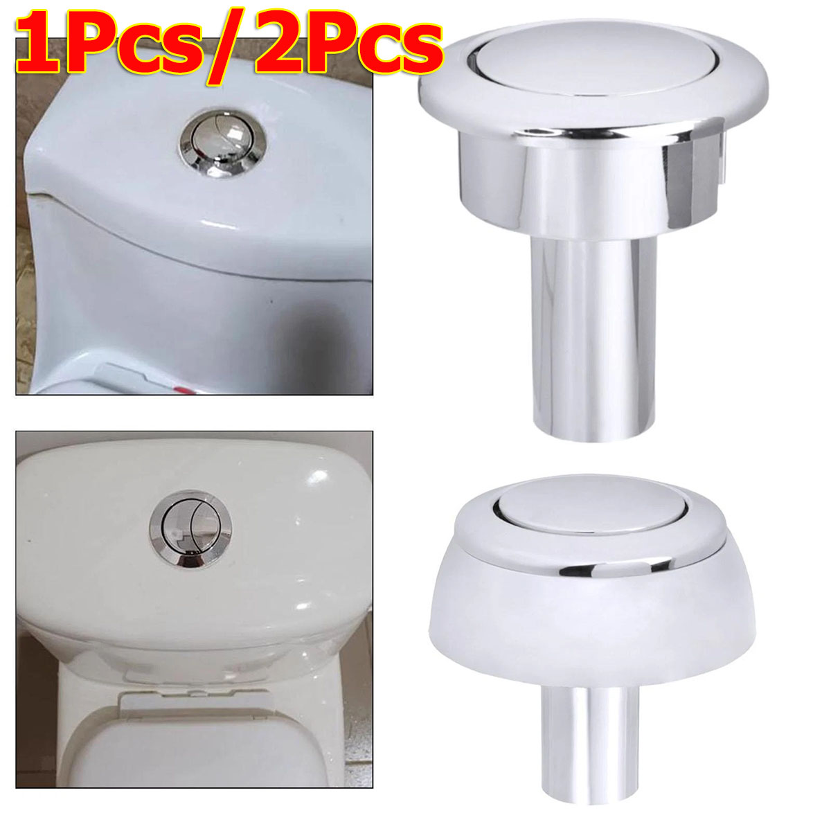 Toilet Fill Valve - 1 Stück/2 Stück 48mm Toiletten-Einzeldruckknopf Spülknopf