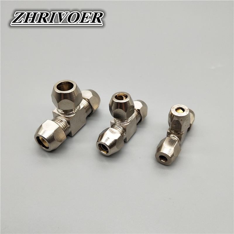 Compression Fitting Brass - 1Pcs Pneumatische Armaturen Messing T Typ