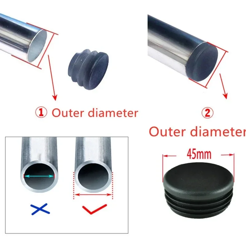Schwarzer runder Rohrstopfen,  – Plastic Pipe Clip Bewertung und Preis
