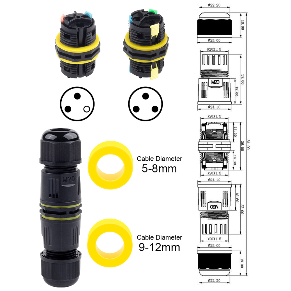 1PCS IP68 M20 Adapter Draht An – Push Fit Connector Bewertung und Preis