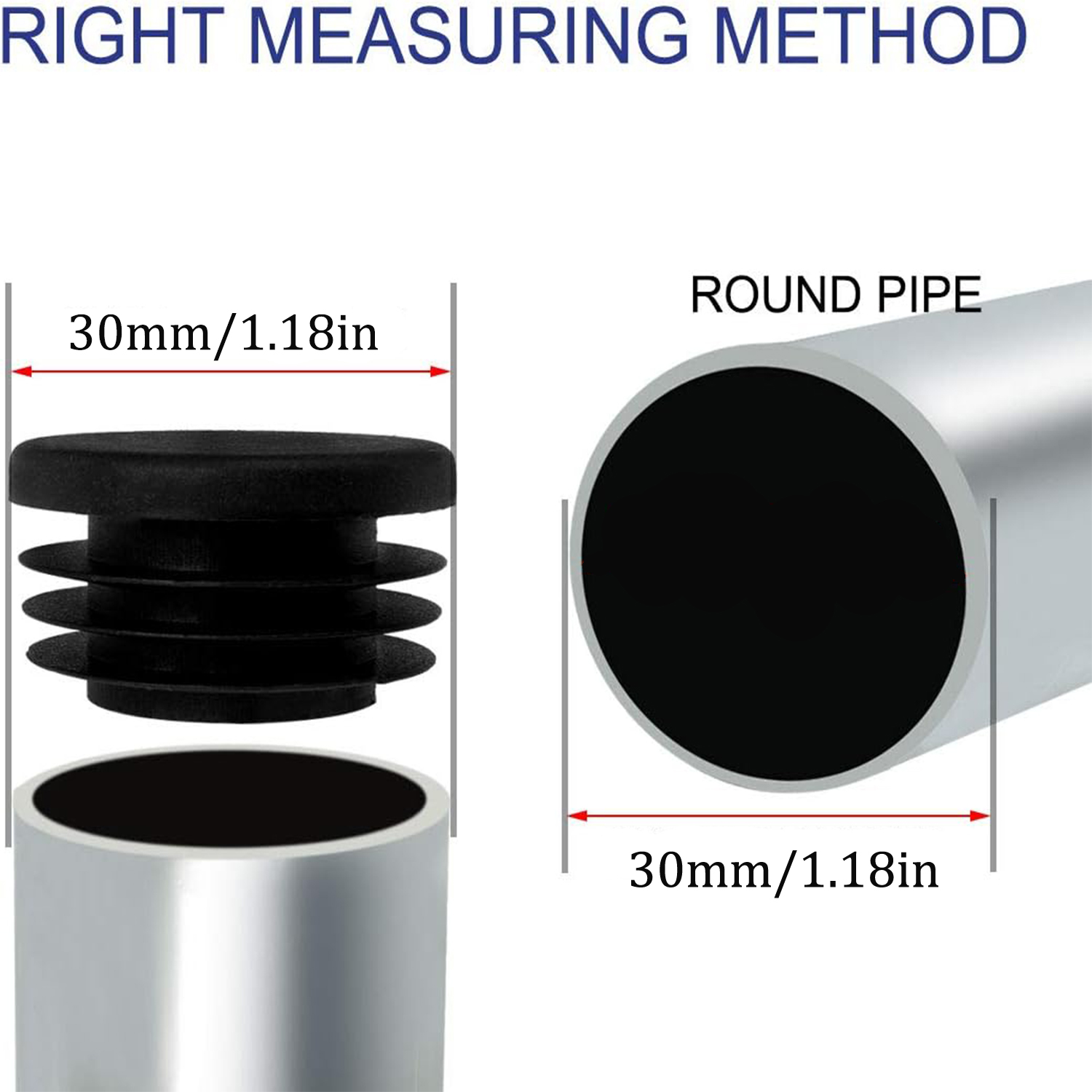 8–40 Stück schwarze runde Endk – Plastic Pipe Clip Bewertung und Preis